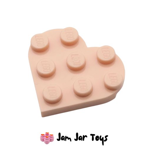 LEGO Light Nougat Heart Plate 3X3