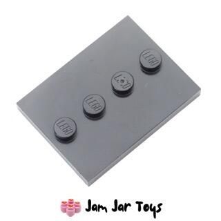 LEGO Black Minifigure Base Plate 3 x 4, with 4 Centre Studs