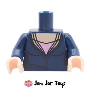 LEGO® Dark Blue Queenie Goldstein Torso with Low-Cut Top & Pink Undershirt. TO379