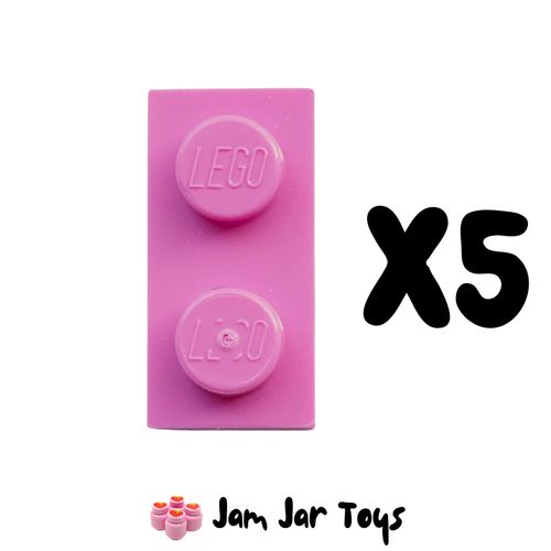 LEGO Five Dark Pink 1 x 2 Tiles