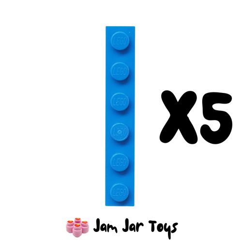 LEGO Five Blue 1x 6 Tiles
