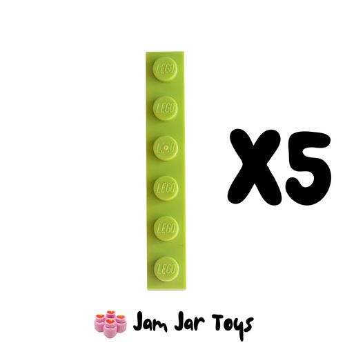 LEGO Five Lime Green 1x 6 Tiles