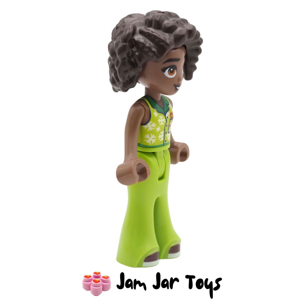 LEGO Friends Aliya in Lime Top with Snowflakes & Gift Side View