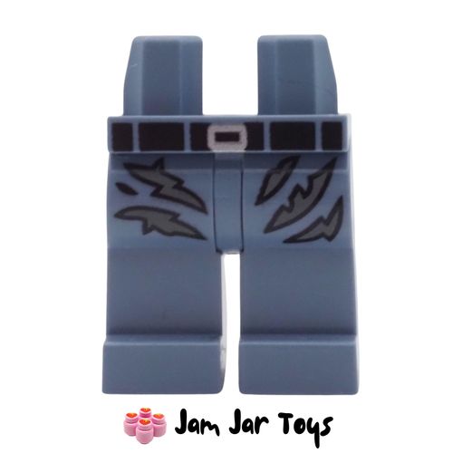 LEGO Minifigure Legs – Sand Blue Werewolf with Fur & Tears