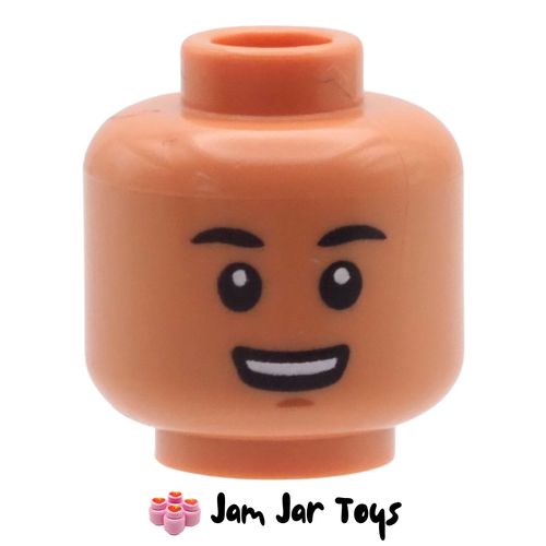 LEGO Minifigure Head – Nougat Sig Greebling Smiling