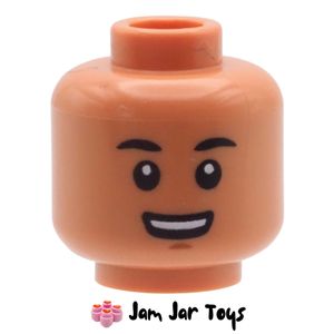LEGO Minifigure Head – Nougat Sig Greebling Smiling