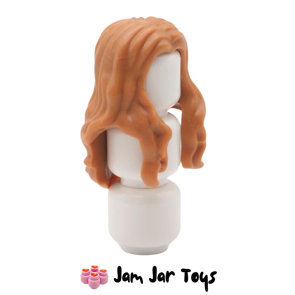 LEGO Medium Nougat Long Wavy Hair Centre Parting