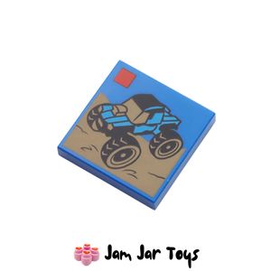 LEGO Blue LEGO Monster Truck Set Tile, 2 x 2