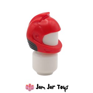 LEGO® Red Space Helmet, Pearl Titanium Neck Pattern VH43