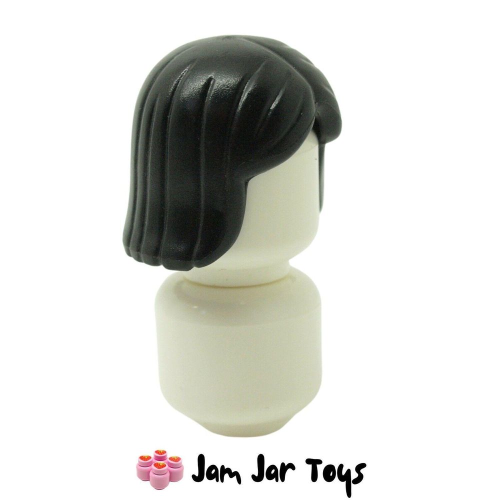LEGO Hair Black With Centre Parting