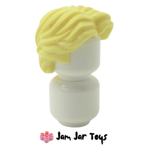 LEGO® Bright Light Yellow Short Wavy Hair with Centre Parting H122