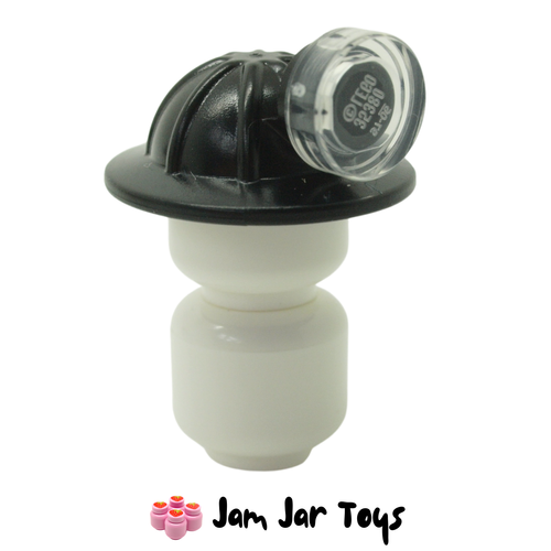 LEGO Minifigure Helmet Mining with Head Lamp Black