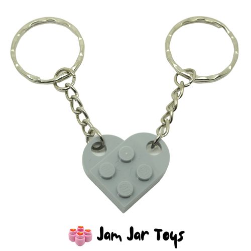 LEGO Grey Heart Keyring