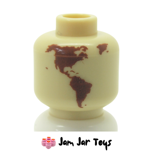 LEGO World Map Tan With Reddish Brown Print Side 2