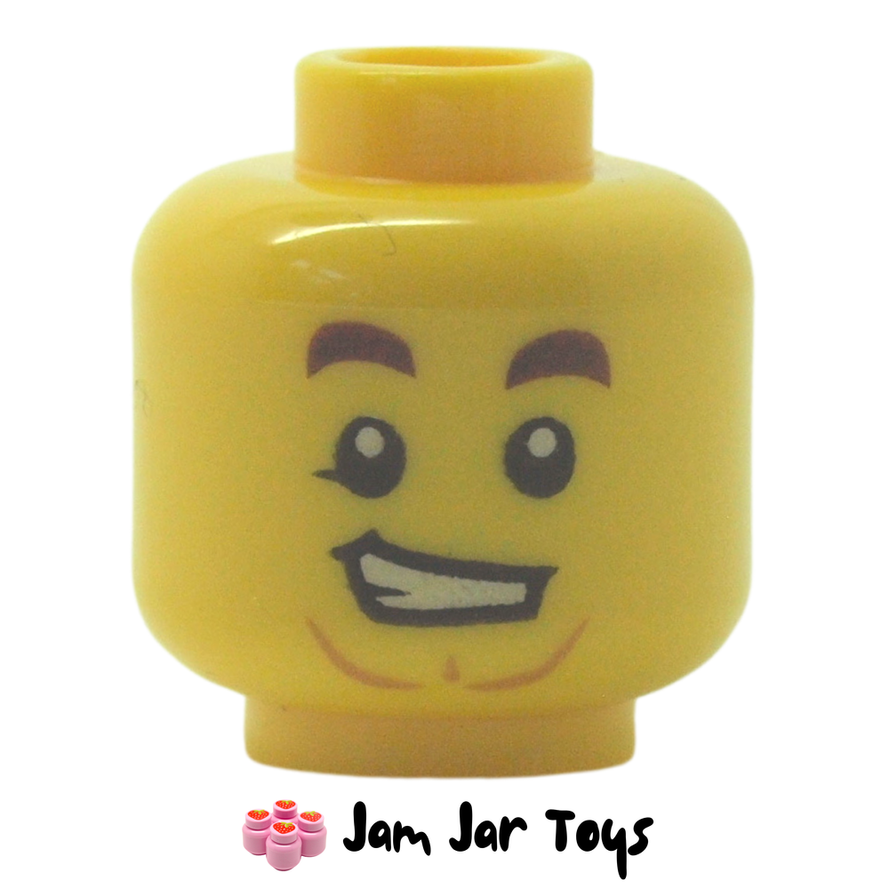 LEGO Crooked Teeth Smile Head Brown Eyebrows