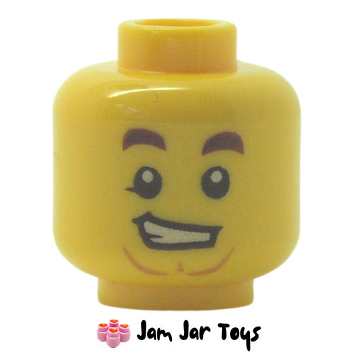 LEGO Crooked Teeth Smile Head Brown Eyebrows