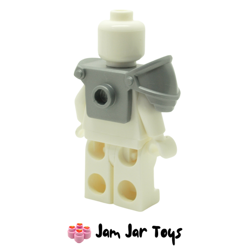 LEGO Shoulder Guard Flat Silver Side View