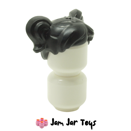 LEGO Black Hair with two Ponytails