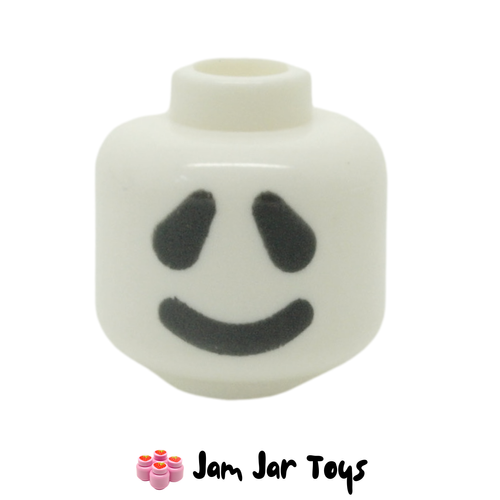 LEGO Ghost Head, Black Eyes and Mouth, Happy