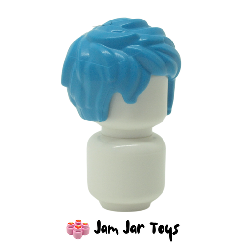 LEGO Dark Azure Short Tousled Hair