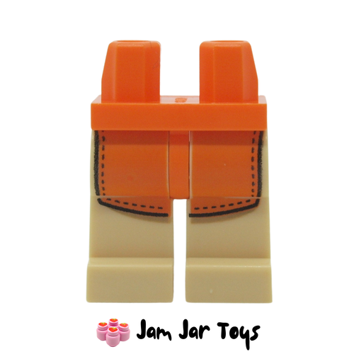 LEGO Legs Orange Hips Tan Legs Orange Apron.