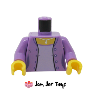 LEGO® Medium Lavender Jacket with Buttons, Shirt and Necklace with Pendant T107