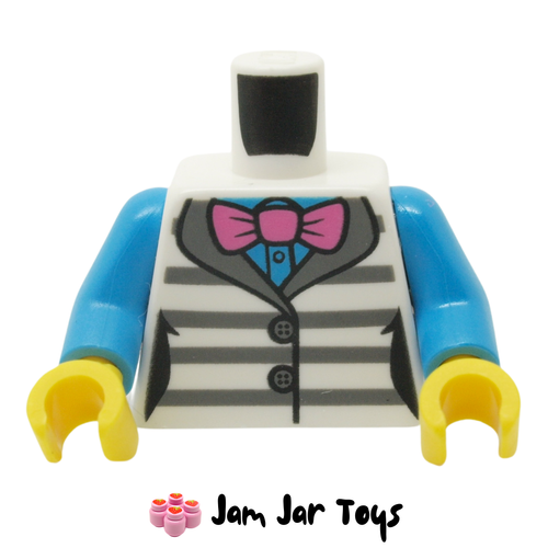 LEGO Crook Ice Torso White Vest and Dark Bluish Grey Stripes
