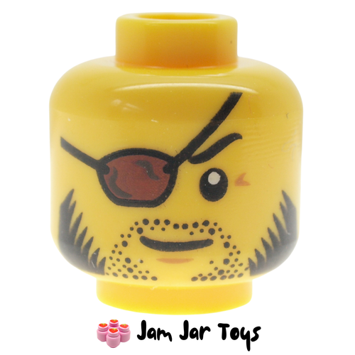 LEGO Clutch Powers Dual Sided Head, Eyepatch, Black Hair