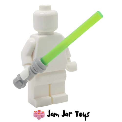 LEGO Star Wars Lightsaber With Light Bluish Grey Hilt and Trans-Bright Green Wand