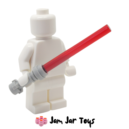 LEGO Star Wars Lightsaber With Light Bluish Grey Hilt and Trans Red Wand