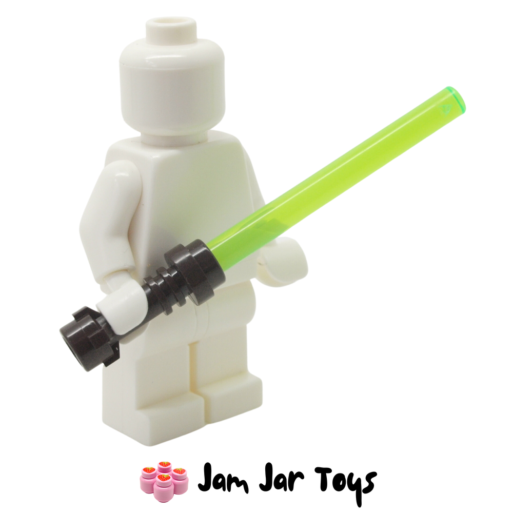 LEGO Star Wars Lightsaber With Dark Brown Hilt and Trans Bright Green Wand