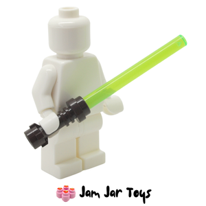 LEGO® Star Wars Lightsaber With Dark Brown Hilt and Trans Bright Green Wand LSDB86