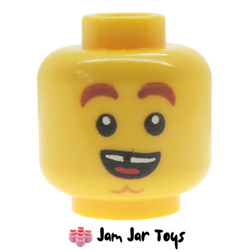 LEGO Hacksaw Hank, Dual Sided Head, Chin Dimple, Open Smile
