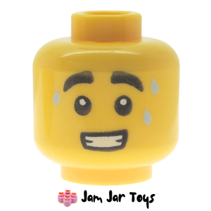 LEGO® Head Ice Cream Vendor, Bright Light Blue Sweat Drops FH246