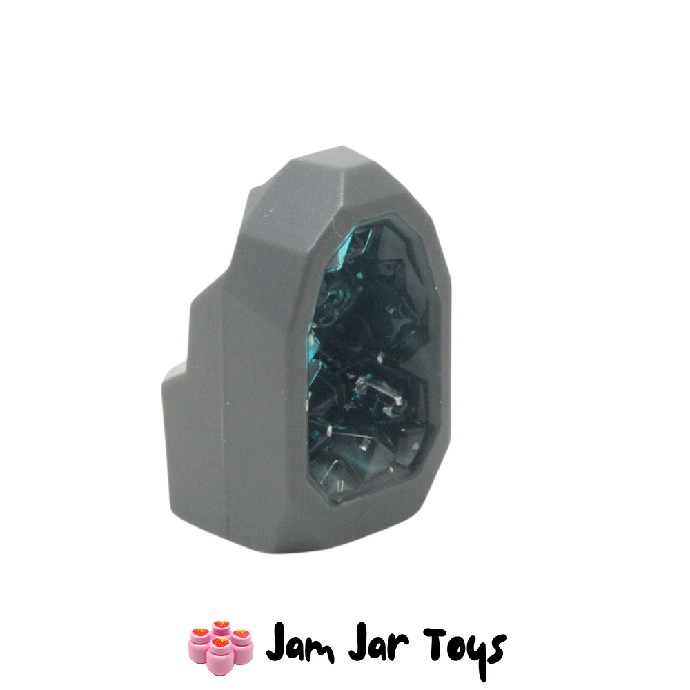 LEGO Geode / Rock, Dark Bluish Grey, Trans-Light Blue Crystal