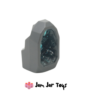 LEGO® Geode / Rock, Dark Bluish Grey, Trans-Light Blue Crystal. J18