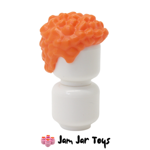 LEGO® Bright Orange Coiled Hair Straight Sides FPH56