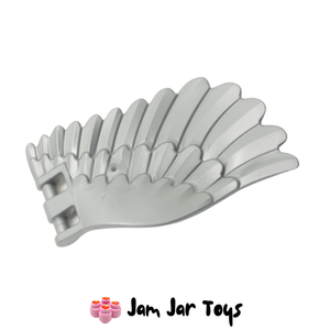 LEGO® Flat Silver Wing 4 x 7 Left with Feathers, Clip Handles A236