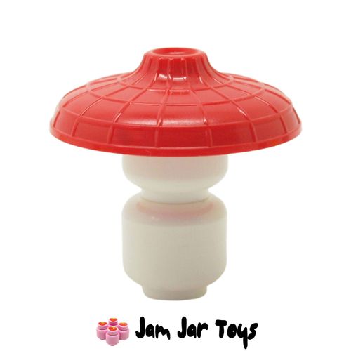 HG162 Red Conical Asian Hat with Raised Centre