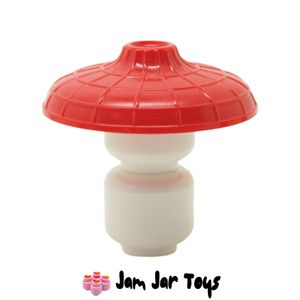 HG162 Red Conical Asian Hat with Raised Centre
