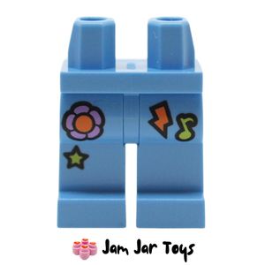 LEGO® Street Musician Medium Blue Legs, Lavender/Orange Flower, Limes L180