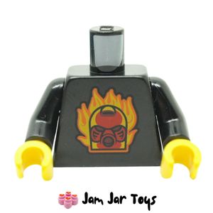 LEGO® Black Torso, Red Bionicle Mask with Fire Print, TO126