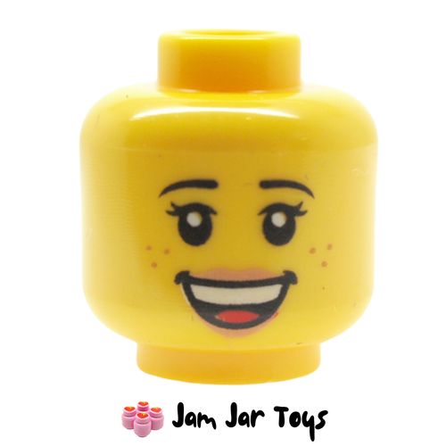 LEGO Feldman / Rivera Head , Eyebrows, Freckles, Open Smile Teeth