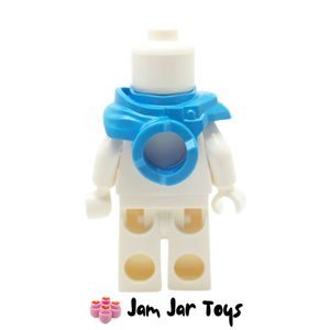 LEGO Dark Azure Shoulder Guard with Hood and Katana Holder Rear View