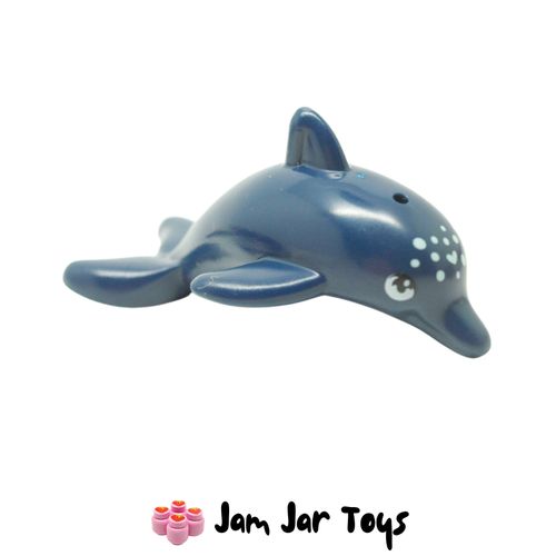 LEGO Dark Blue Dolphin, Jumping, Bright Blue Spots. P145