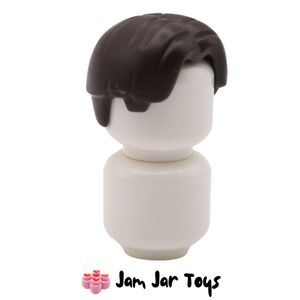 LEGO® Filius Flitwick Dark Brown Bowl Cut Hair, Centre Parting FPH129