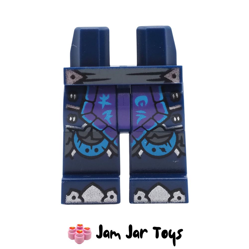 LEGO Dark Blue Legs, Grey/Silver Belt, Coat, Loincloth.