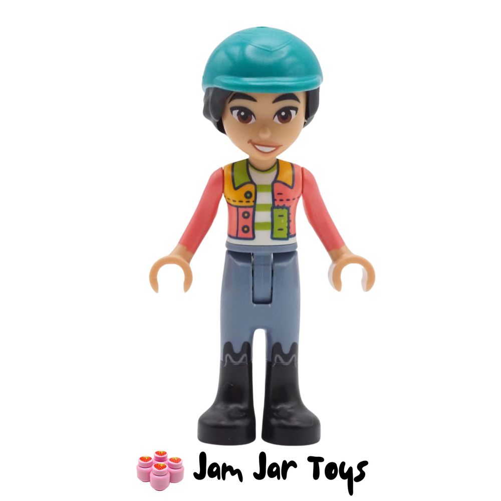 LEGO Friends Minifigure Liann - Coral Jacket, Riding Hat.