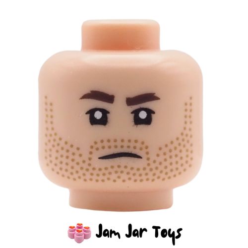LEGO Jod Na Nawood Light Nougat Head, Stubble, Squinting