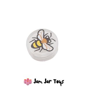 LEGO® Trans Clear Round Tile with Bee 1 x 1. PT169